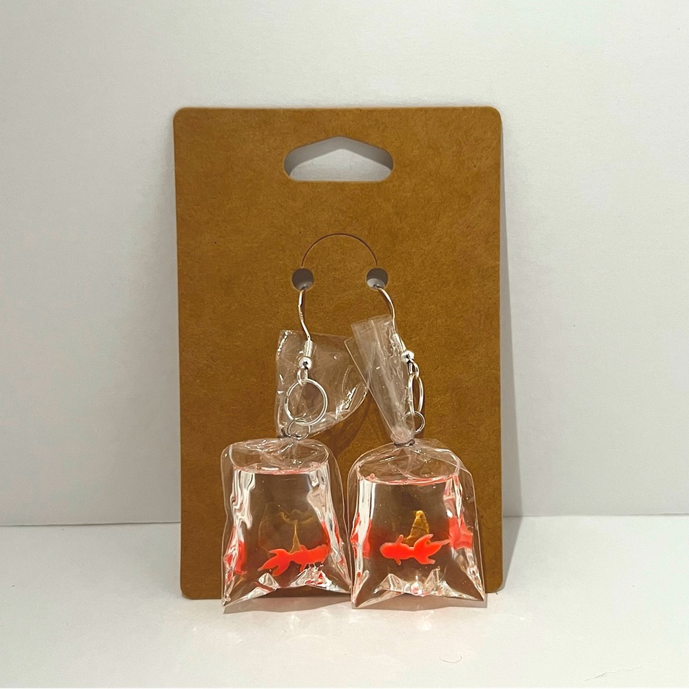 Goldfish in Bags Earrings